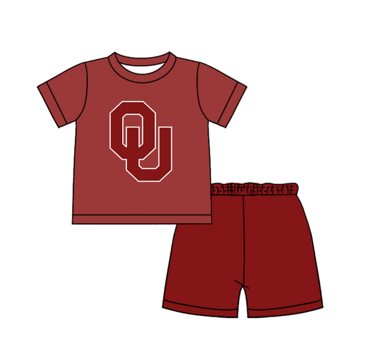 Preorder moq 5 Baby Boys Short Sleeve Shirts Top Short Team Clothes Set