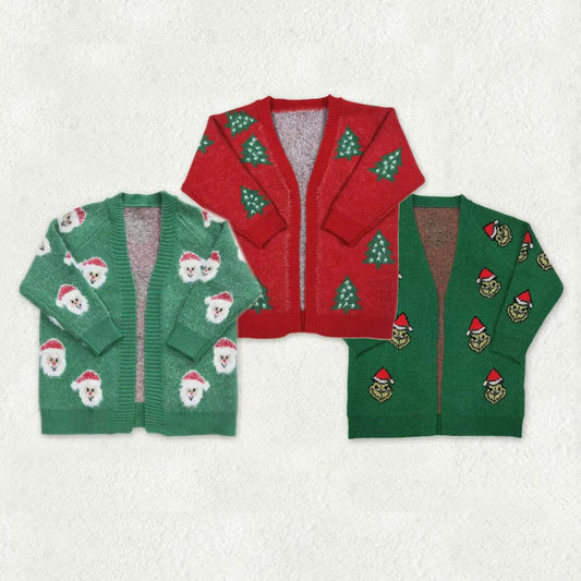 Sibling Baby Girls Christmas Long Sleeve Sweaters Cardigans