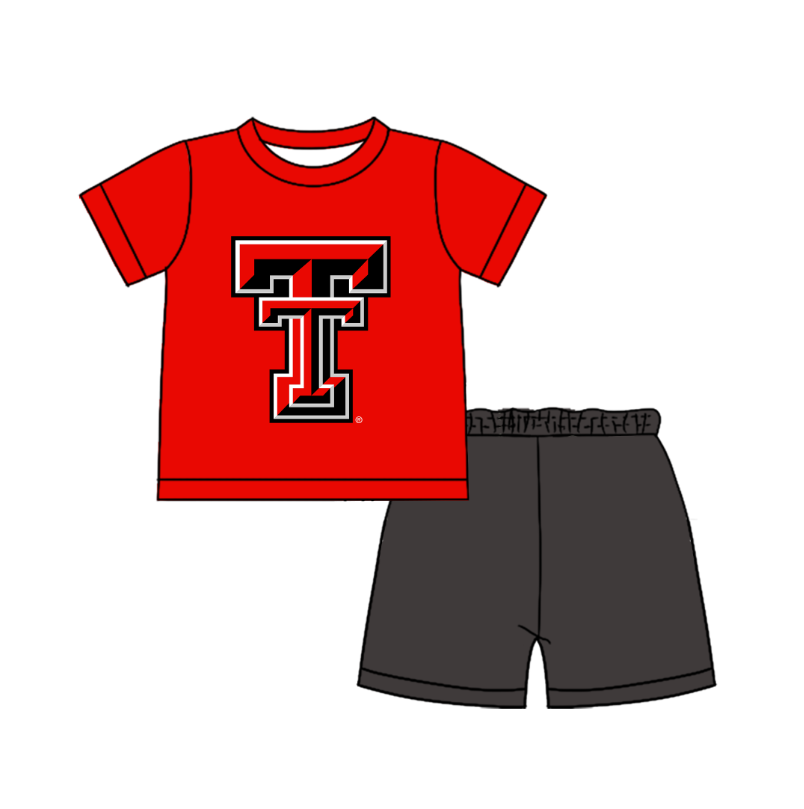 Preorder moq 5 Baby Boys Short Sleeve Shirts Top Short Team Clothes Set