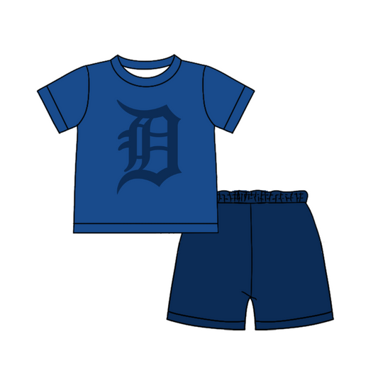 Preorder moq 5 Baby Boys Short Sleeve Shirts Top Short Team Clothes Set