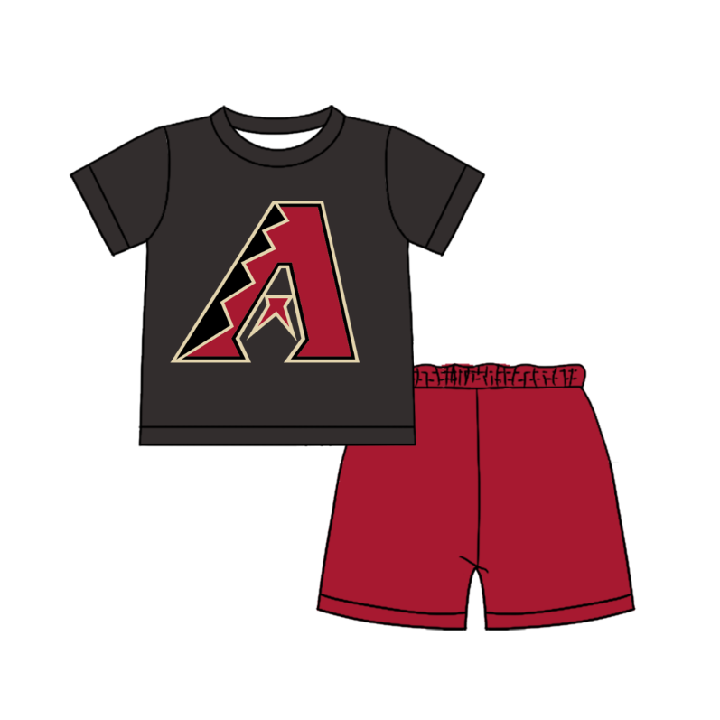 Preorder moq 5 Baby Boys Short Sleeve Shirts Top Short Team Clothes Set