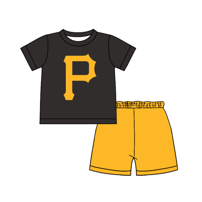 Preorder moq 5 Baby Boys Short Sleeve Shirts Top Short Team Clothes Set