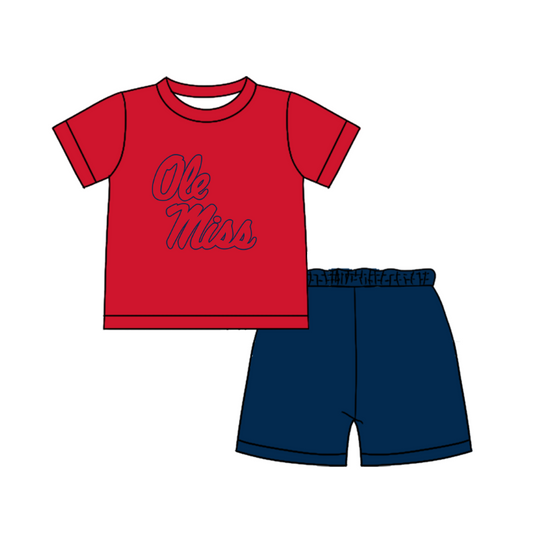 Preorder moq 5 Baby Boys Short Sleeve Shirts Top Short Team Clothes Set