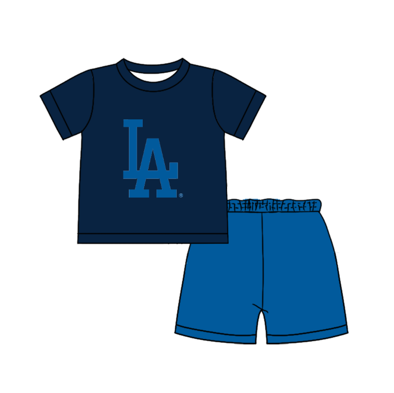 Preorder moq 5 Baby Boys Short Sleeve Shirts Top Short Team Clothes Set