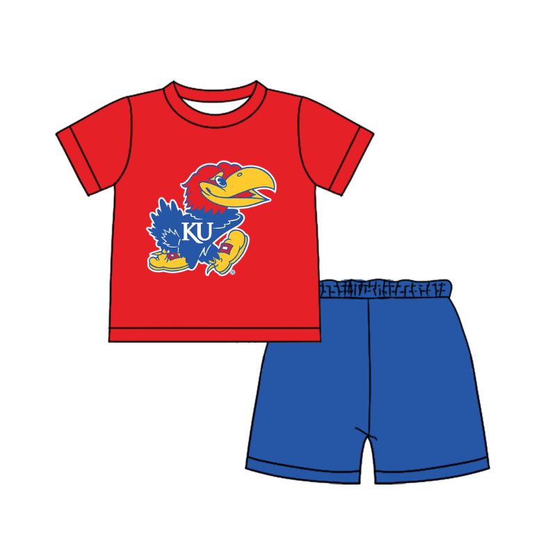 Preorder moq 5 Baby Boys Short Sleeve Shirts Top Short Team Clothes Set
