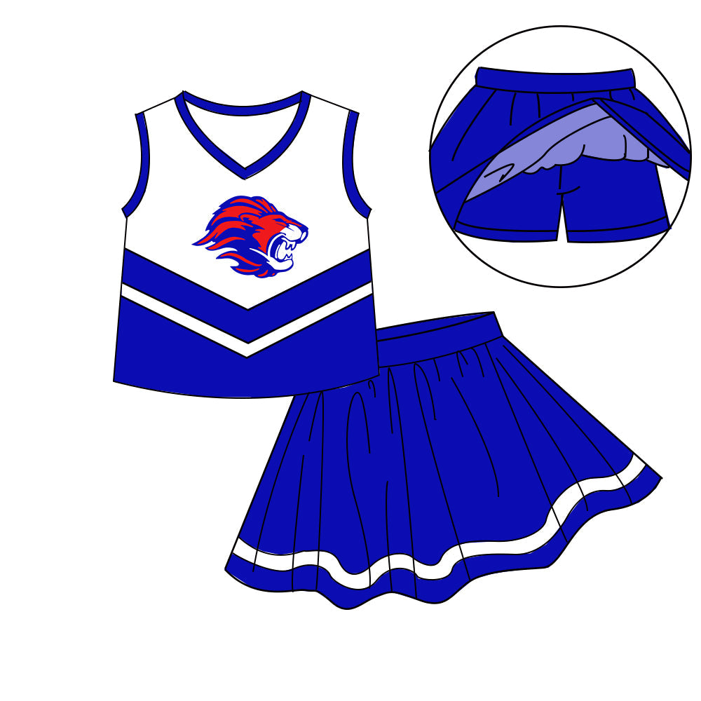 Preorder (moq 5)Baby Girls Sleeveless Vest Top Skirt Short Team Clothes Sets