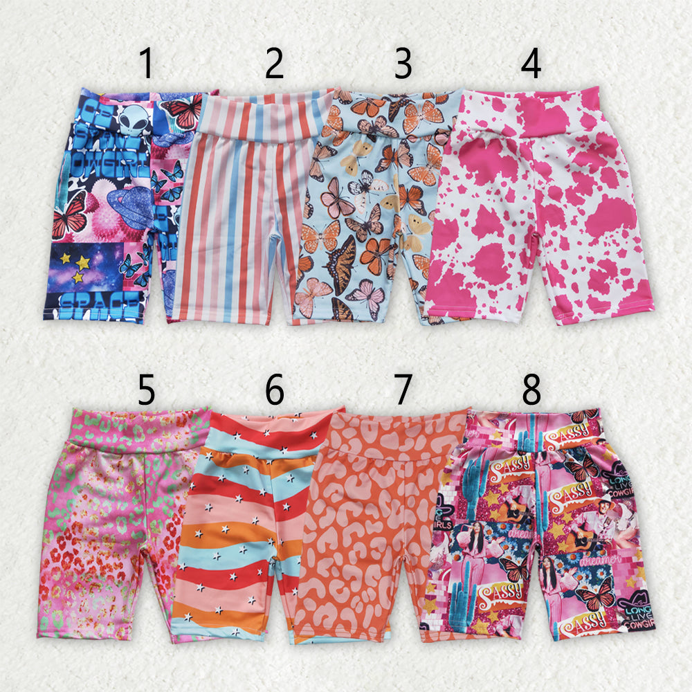 Sibling Baby Kids Girls Biking Butterfly Leopard Summer Shorts