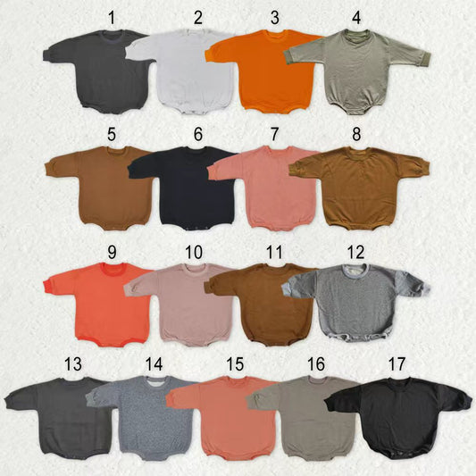 Sibling Baby Girls Long Sleeve Cotton Sweater Rompers