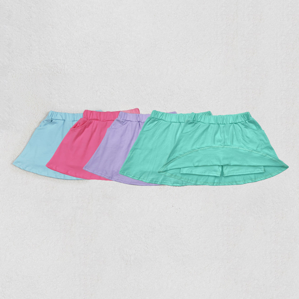 Sibling Baby Girls Pocket Cotton Skorts Skirts