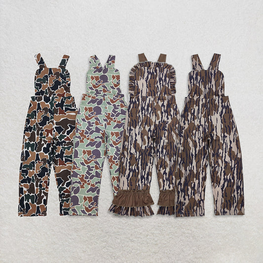 Sibling Baby Boys Girls Southern Camo Straps Pant Jumpsuits