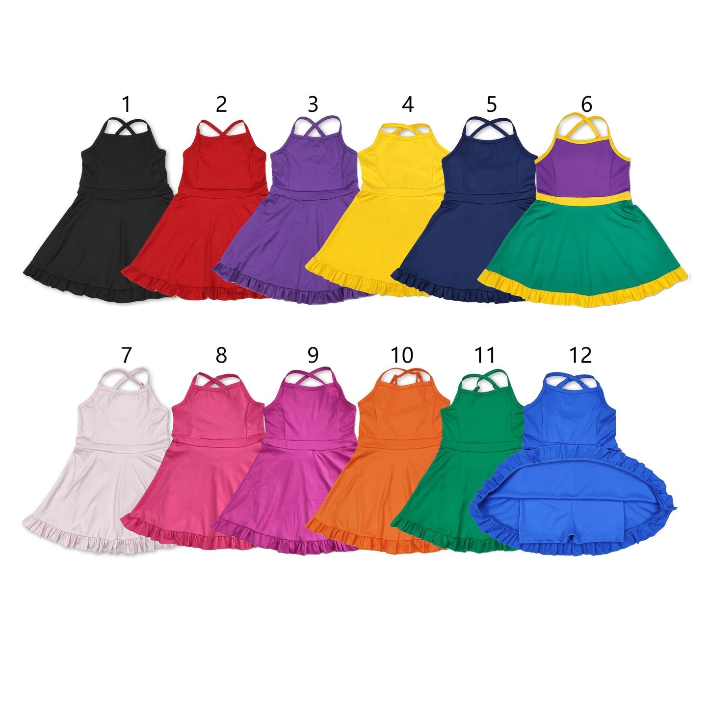 Sibling Baby Girls Knit Knee Length Active Wear Athletic Dresses
