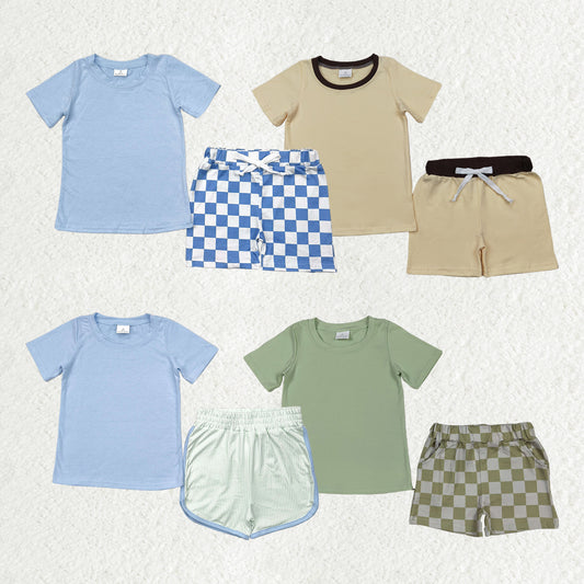 Sibling Baby Boys Shirt Top Shorts Summer Clothes Sets