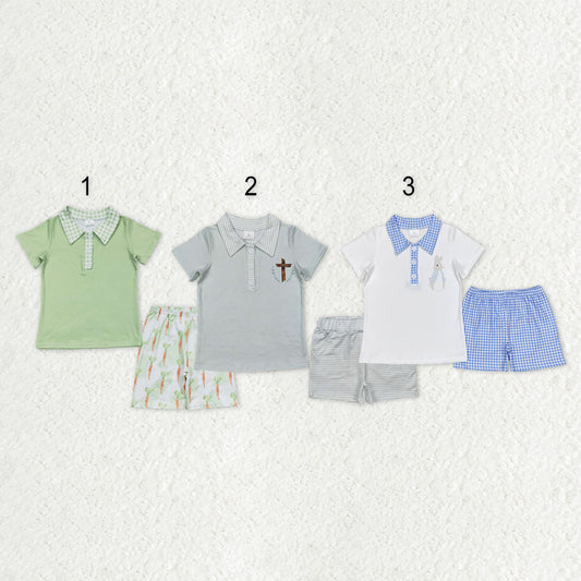 Sibling Baby Boys Easter Pullover Tee Shirts Tops Shorts Clothes Sets