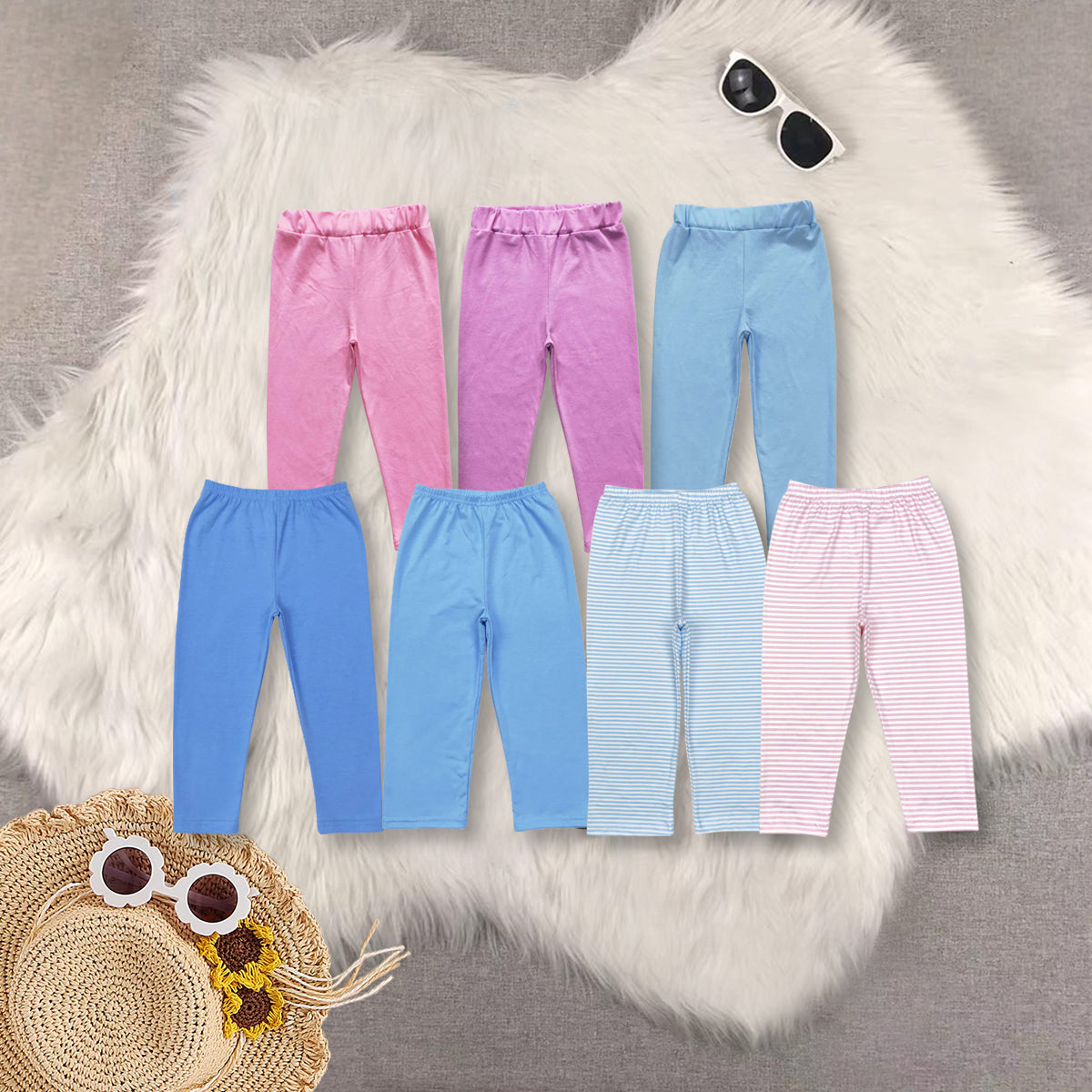 Sibling Baby Girls Colorful Legging Pants