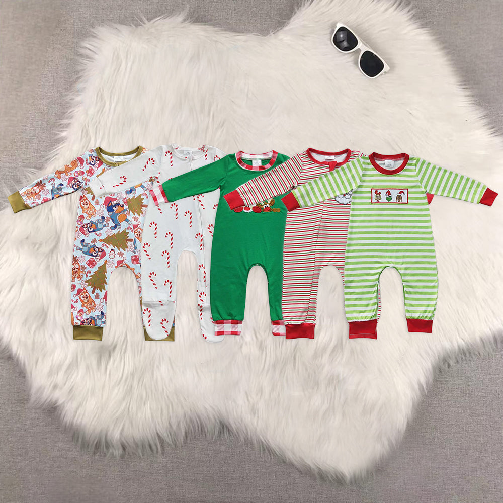 Sibling Baby Boys Christmas Frogs Deer Santa Pant Rompers