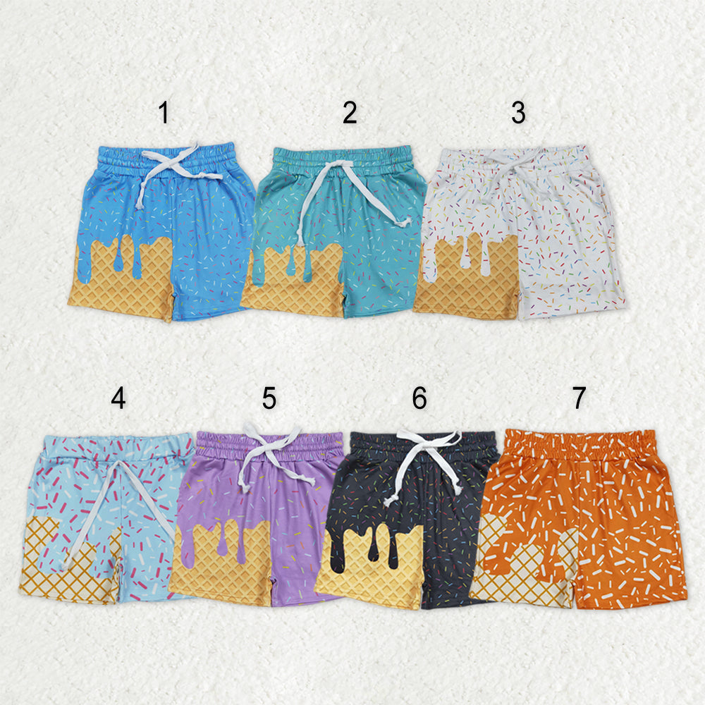 Sibling Baby Boys Ice Cream Drip Sprinkles Stars Summer Shorts Bottoms