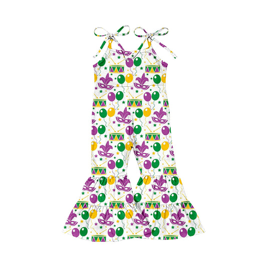 Baby Girls Mardi Gras Anchor Straps Jumpsuits preorder(moq 5)