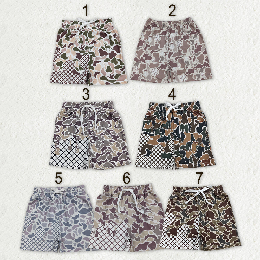 Sibling Baby Boys Camo Drip Pockets Southern Hunting Shorts Bottom