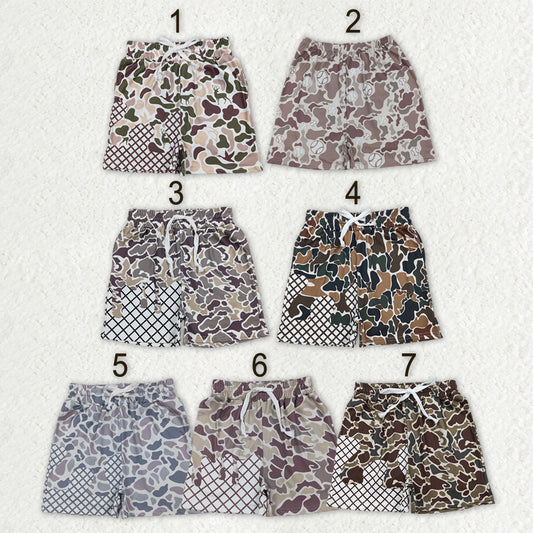 Sibling Baby Boys Camo Drip Pockets Southern Hunting Shorts Bottom