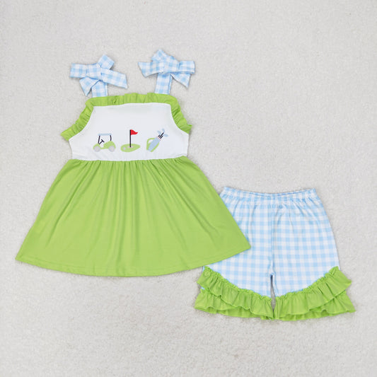 Baby Girls Golf Summer Sibling Rompers Dresses Outfits Clothes Sets