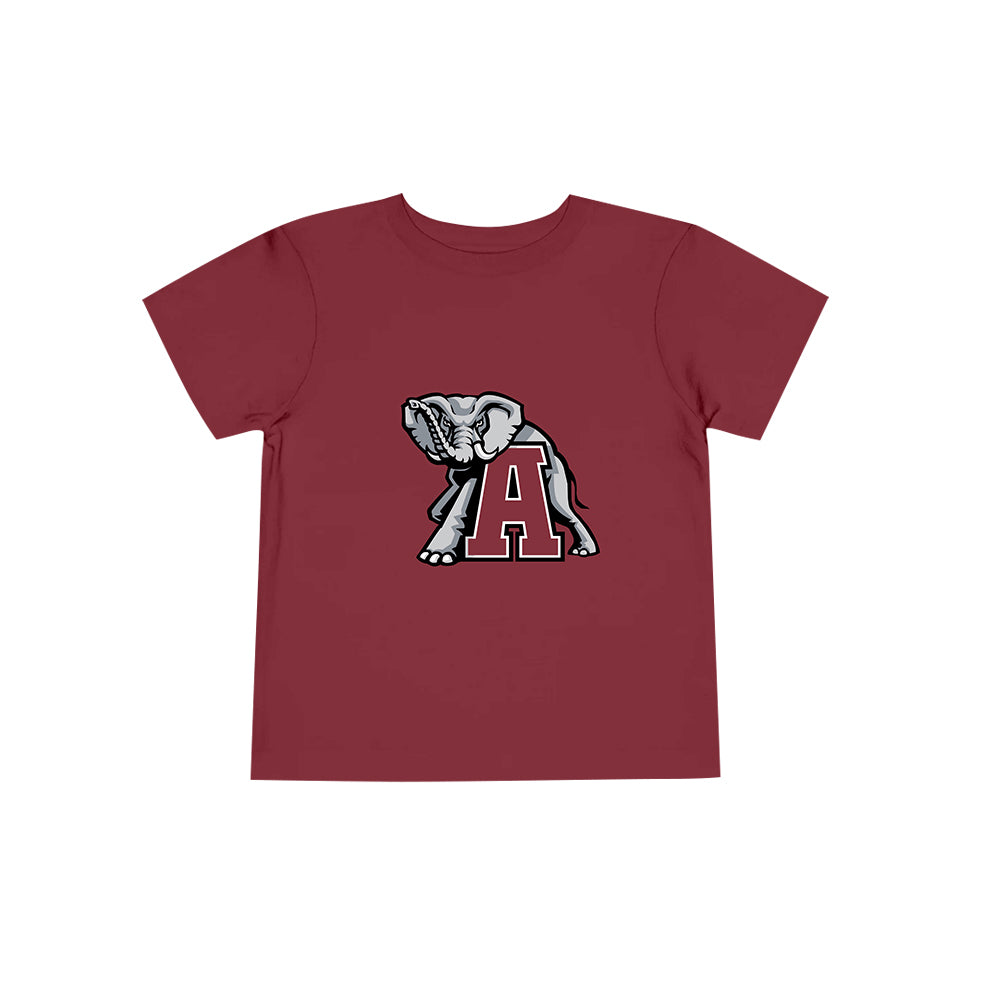 Preorder (moq 5)Baby Boys Dark Red Elephants A Team Tee Shirts Top