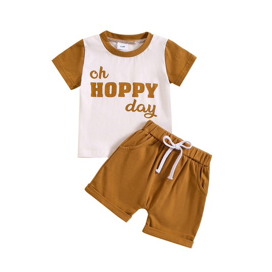 Baby Boys Hoppy Day Shirt Shorts Clothes Sets Preorder(moq 5)