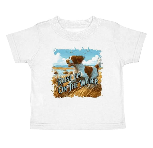 Baby Boys Raise on the water Dog Short Sleeve Tee Shirts Tops preorder (moq 5)