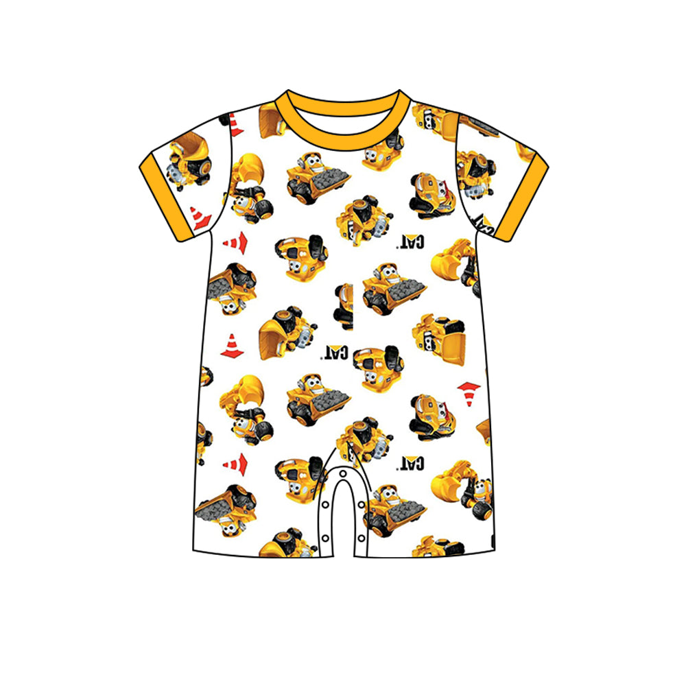 Baby Boys Construction Short Sleeve Rompers preorder(moq 5)