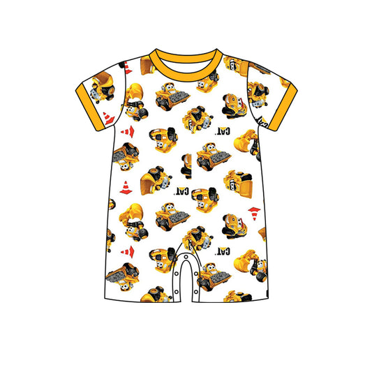 Baby Boys Construction Short Sleeve Rompers preorder(moq 5)