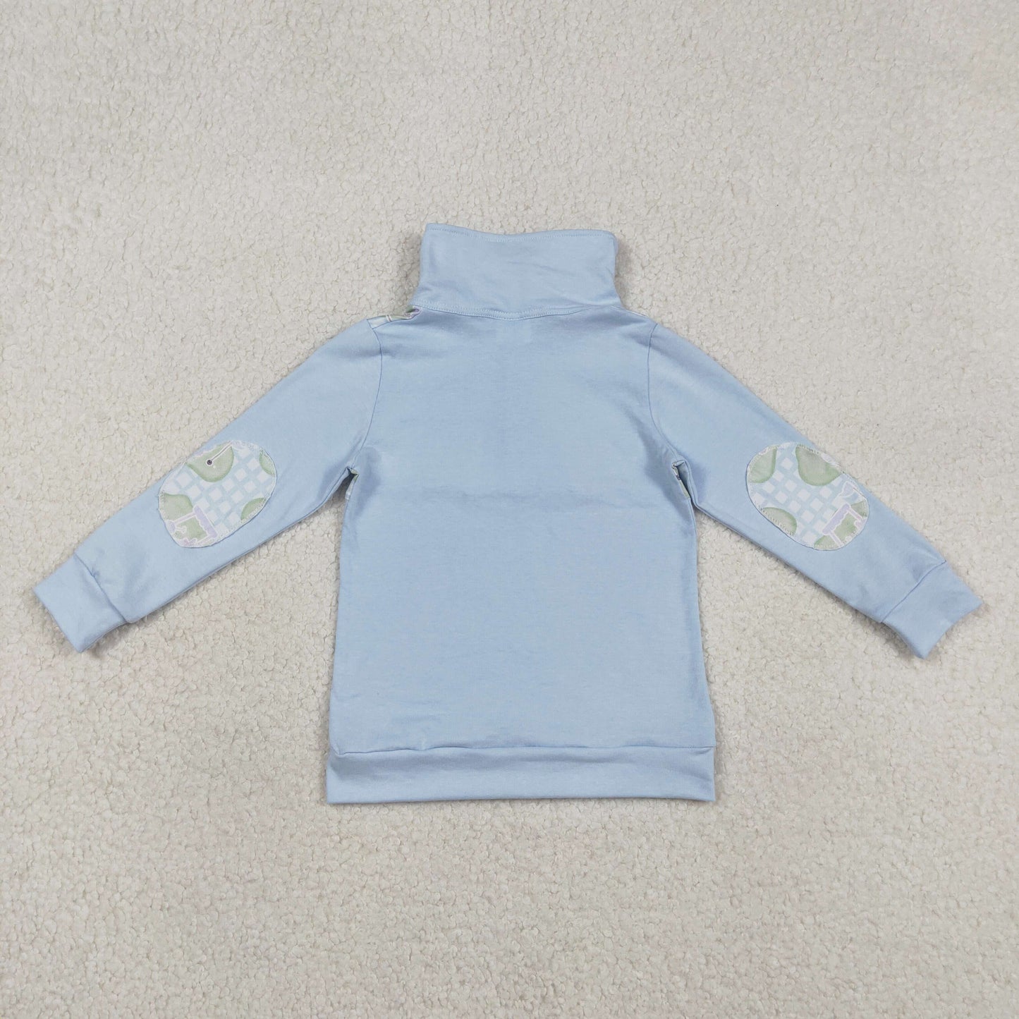 Baby Boys Blue Checked Golf Flags Button Polo Shirts Top