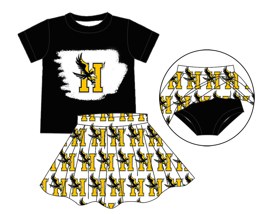 Preorder (moq 5)Baby Girls Hobbs Eagles Top Bummie Skorts Team Sets
