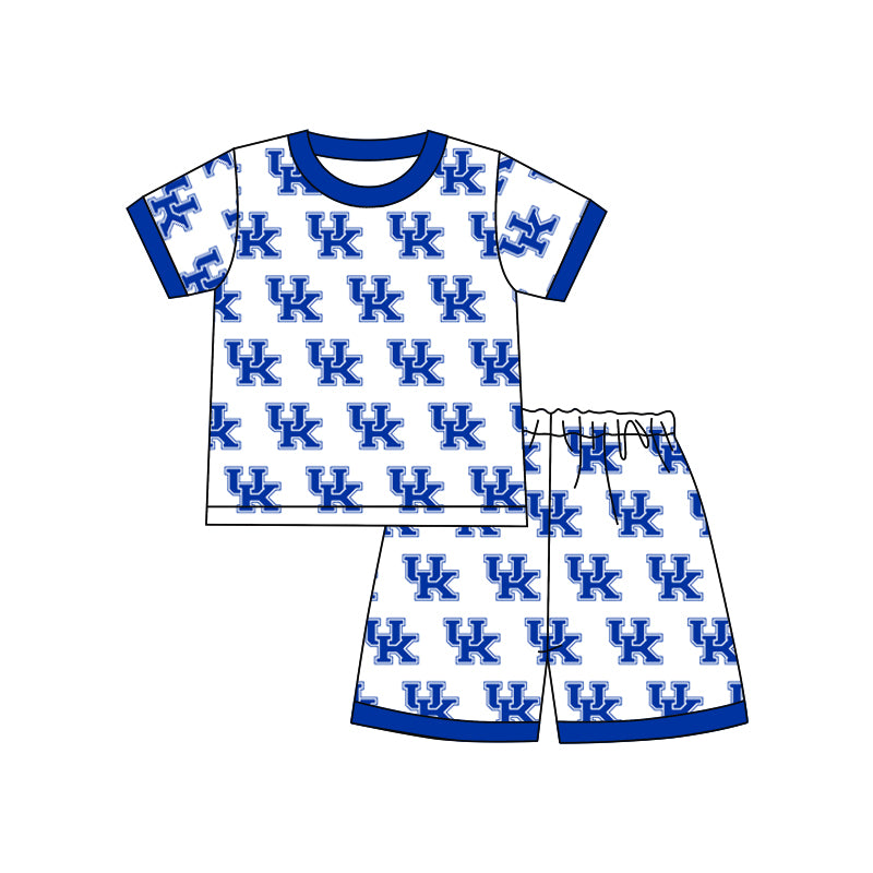 Baby Boys White Team UK Top Shorts Pajamas Clothes Sets order preorder (moq 5)