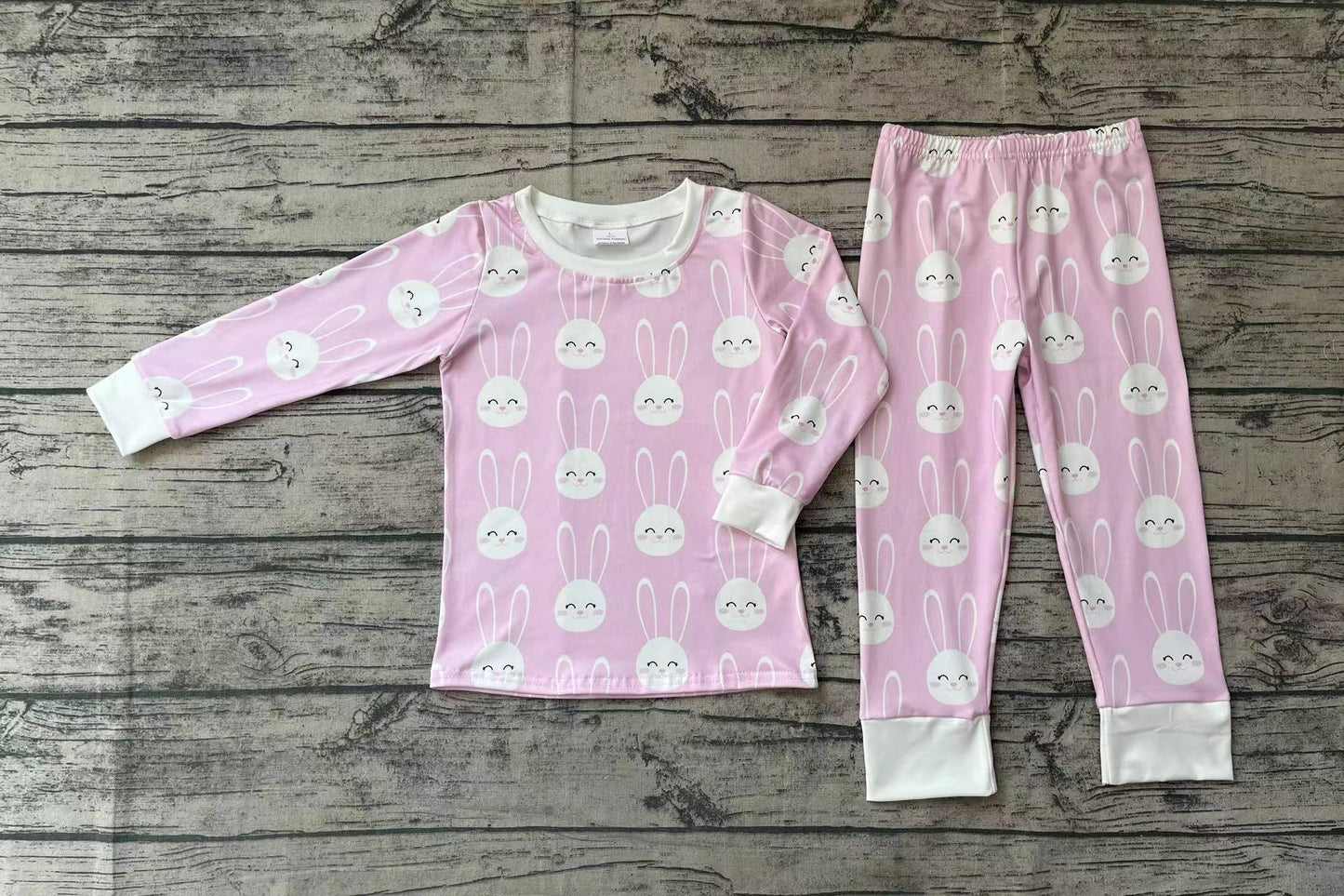 Baby Girls Easter Rabbit Tee Shirt Top Pants Pajamas Clothes Sets