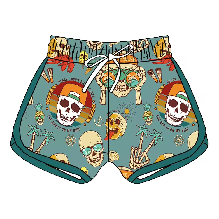 Baby Girls Summer Skull Sports Shorts Bottoms Preorder(moq 5)