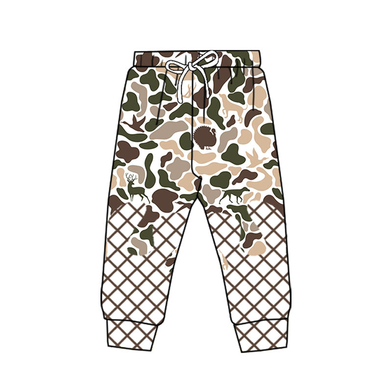 Baby Boys Dogs Ducks Turkey Camo Drip Western Team Jogger With Belt Preorder