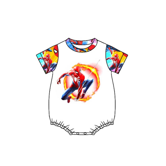 Baby Boys Spider Short Sleeve Rompers preorder(moq 5)