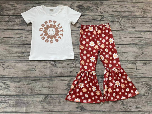 Baby Girls Happy Little Soul Bell Pants Clothes Sets