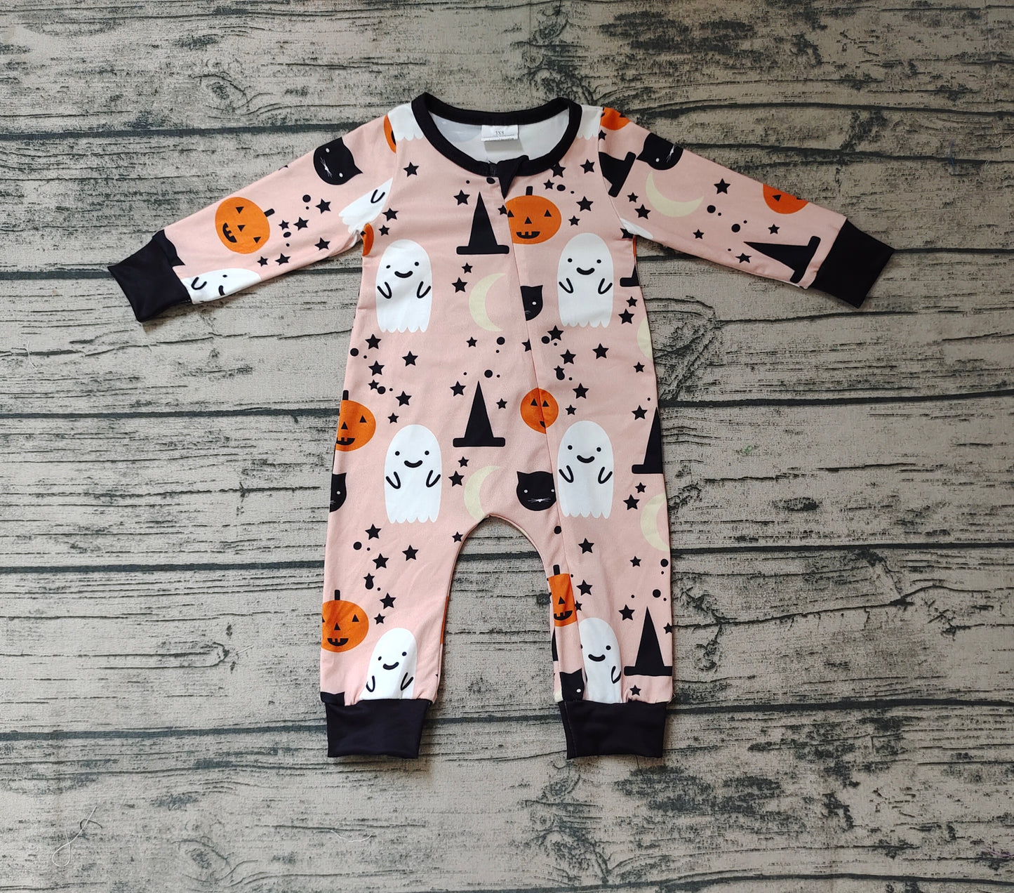 Baby Boys Halloween Ghost Pumpkin Rompers