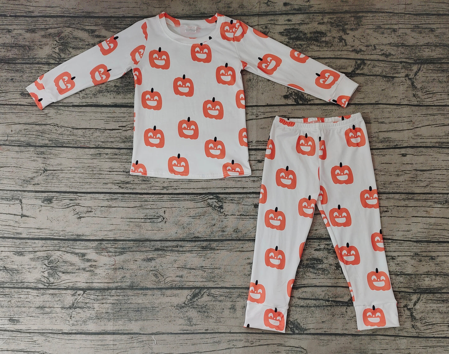 Baby Girls Fall Halloween Pumpkin Shirt Pants Clothing Sets