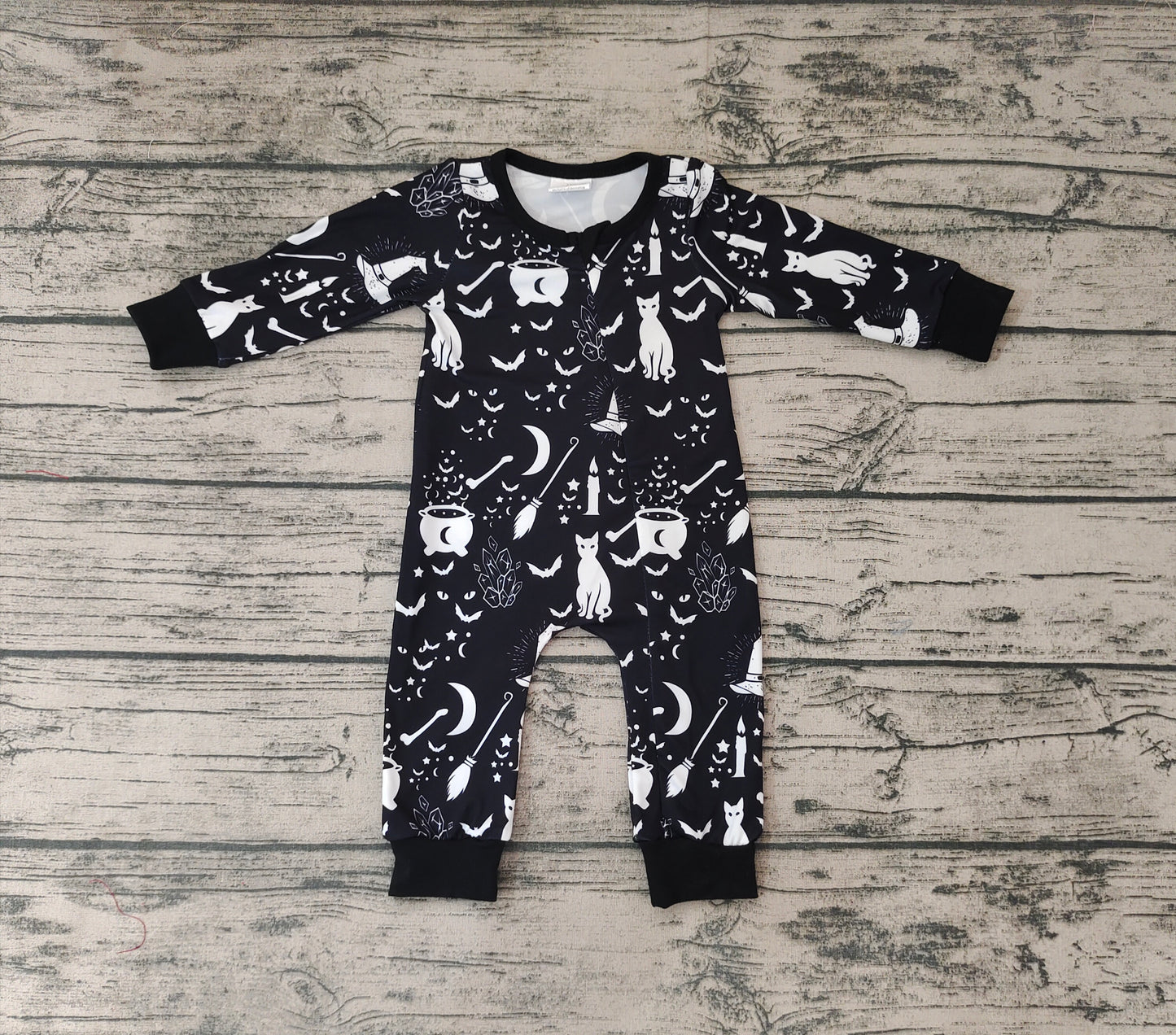 Baby Kids Halloween Black Cats Rompers