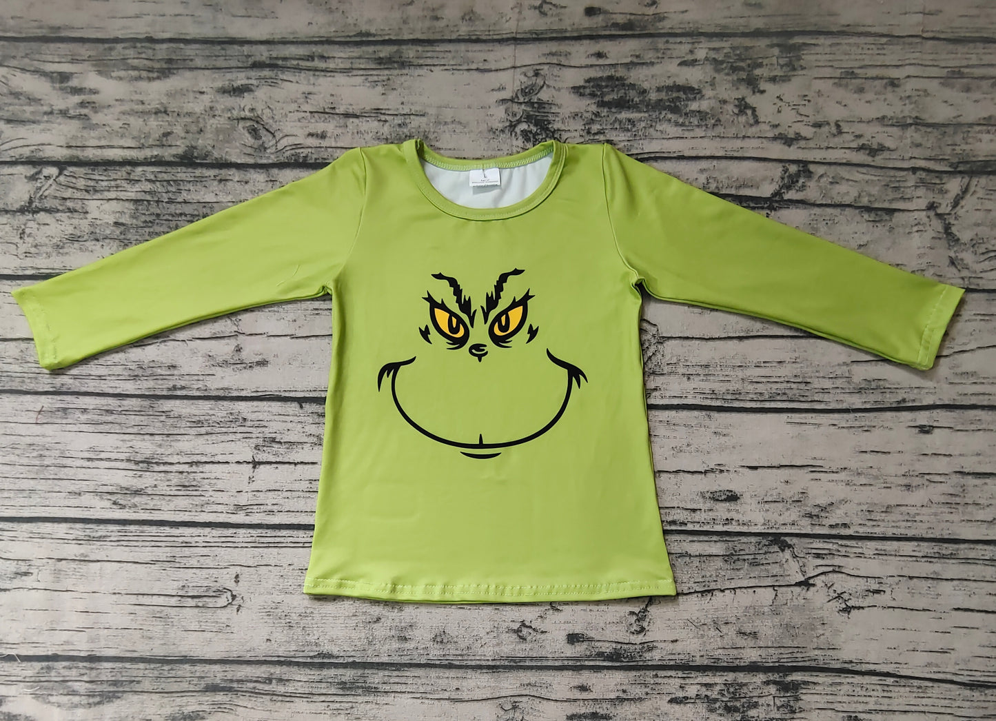 Baby Girls Green Frog Face Long Sleeve Tee Shirts Tops