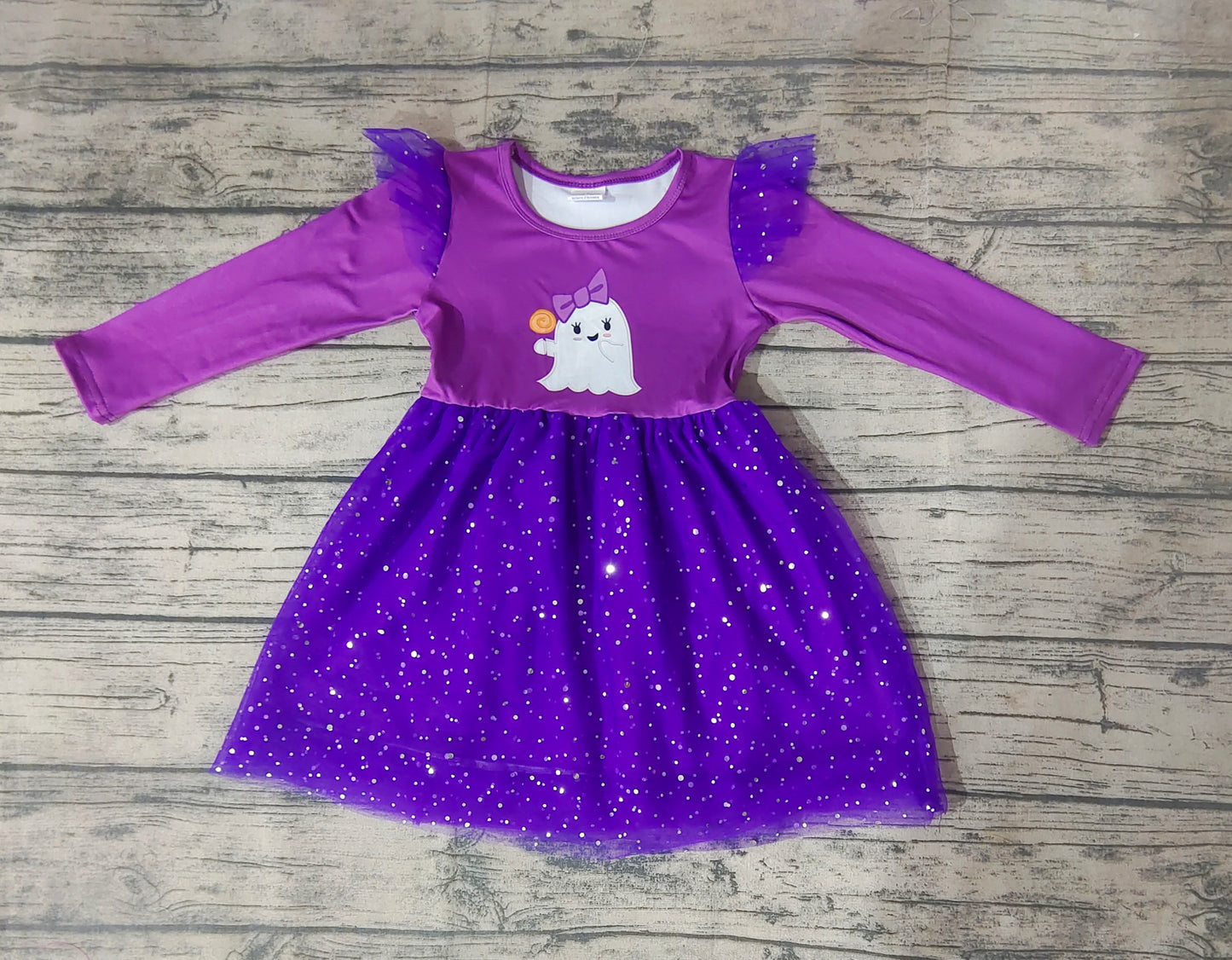 Baby Girls Purple Ghost Sparkle Tutu Dresses