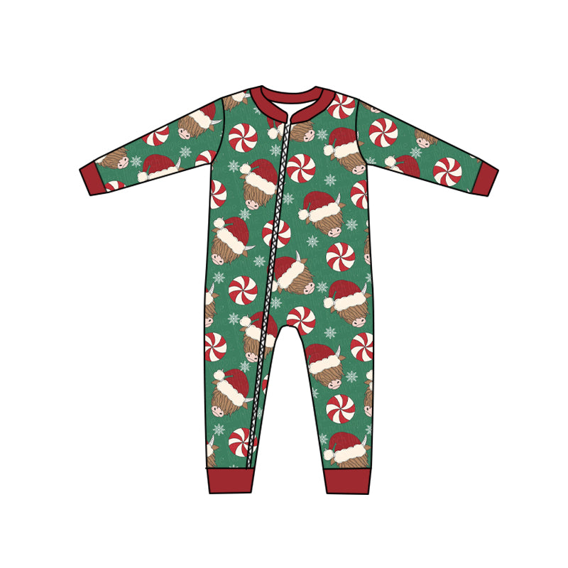 Baby Infant Christmas Cow Hats Long Sleeve Rompers preorder(moq 5)