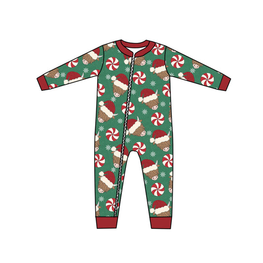 Baby Infant Christmas Cow Hats Long Sleeve Rompers preorder(moq 5)