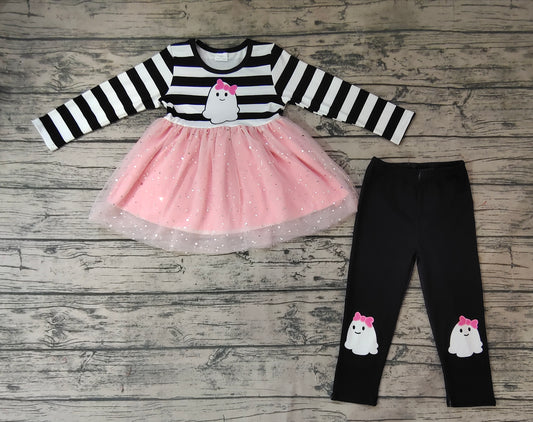 Baby Girls Ghost Tutu Tunic Legging Halloween Clothes Sets