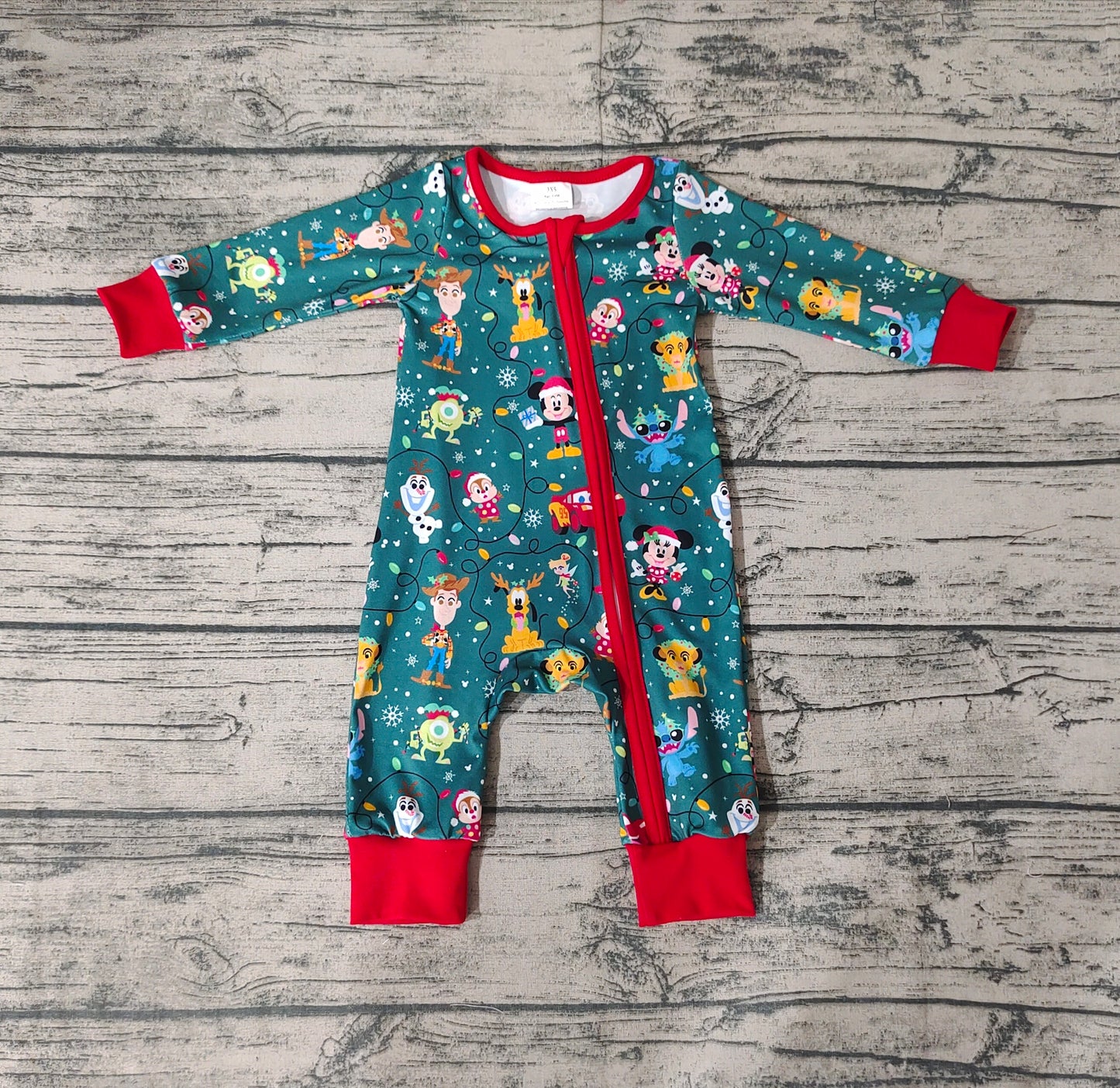 Baby Infant Kids Christmas Cartoon Animals Long Sleeve Rompers