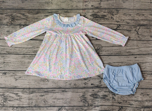 Baby Girls Spring Flowers Top Bummie Sets