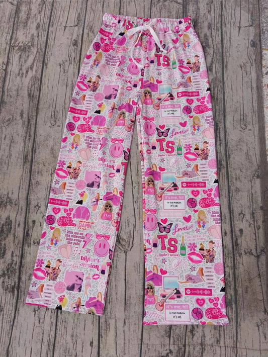 Adult Women Pink Singer Pajamas Bottom Pants Preorder(moq 5)