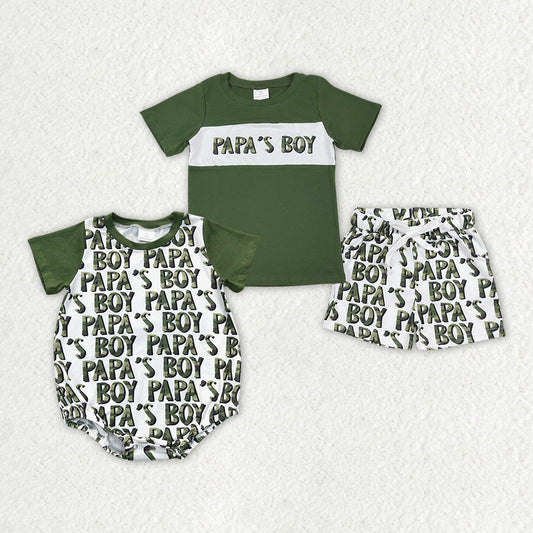 Baby Boys Papa's Boy Brother Designs Clothing Sets