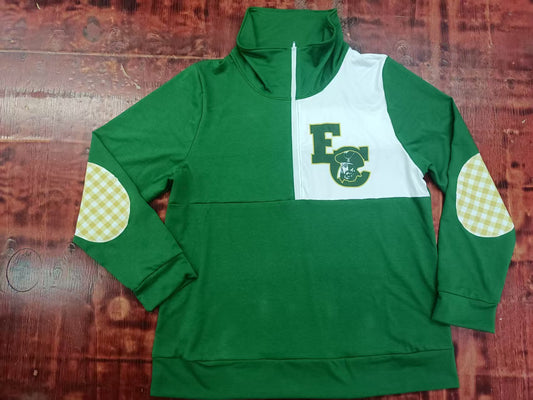 Preorder moq 5 Baby Boys Green Long Sleeves BUCCANEERS Zipper Pullovers Top